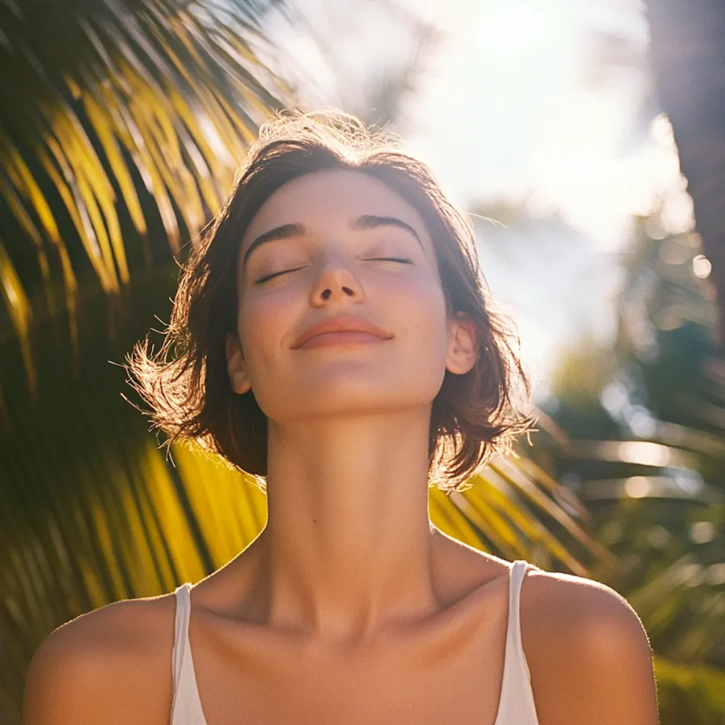 enjoying the sun
